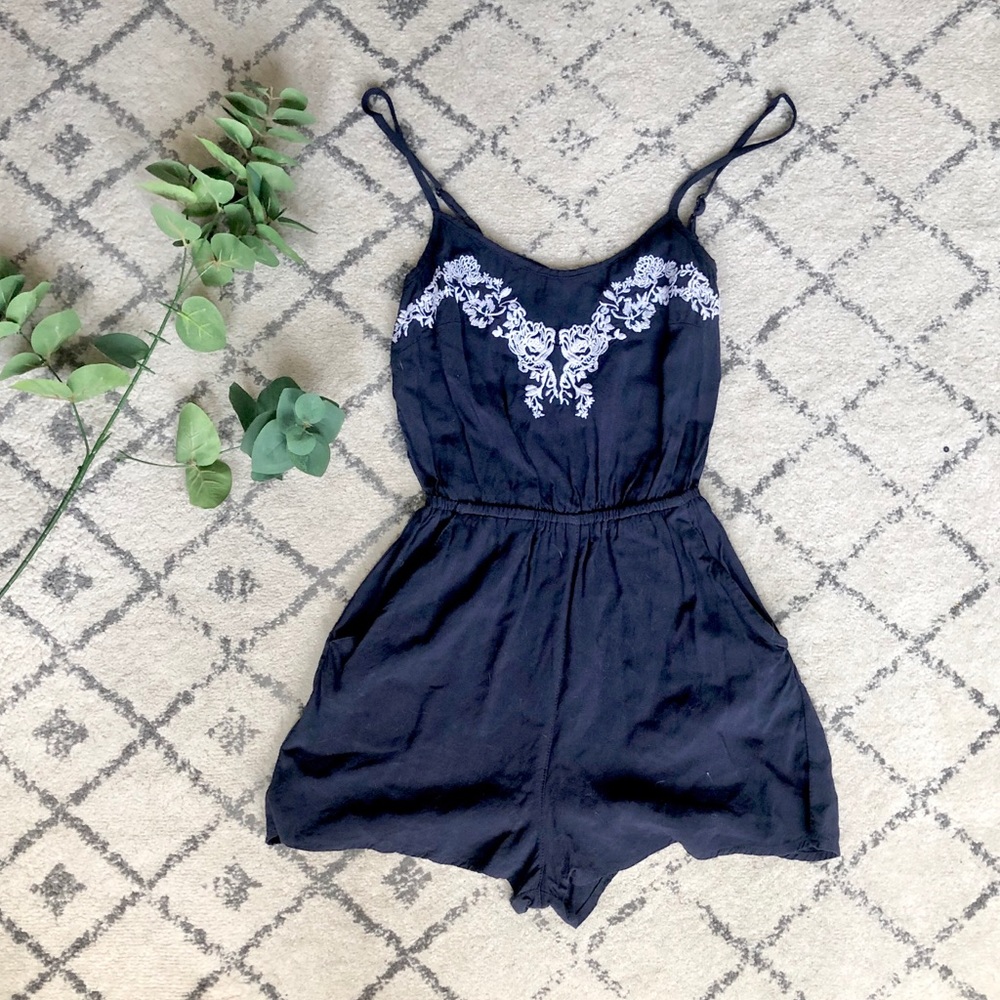 Navy blue romper
